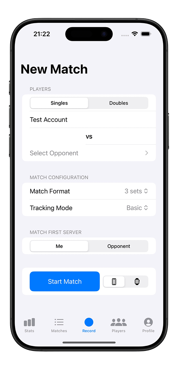 Tennis by Numbers iOS app