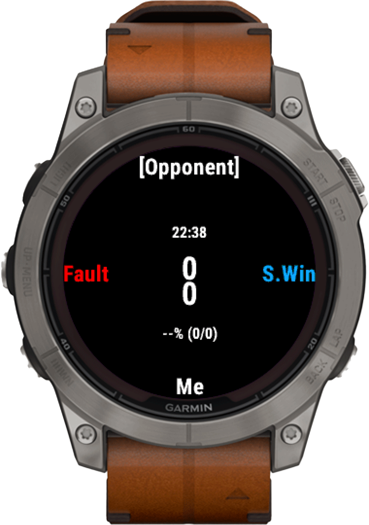 Tennis by Numbers Garmin Watch app